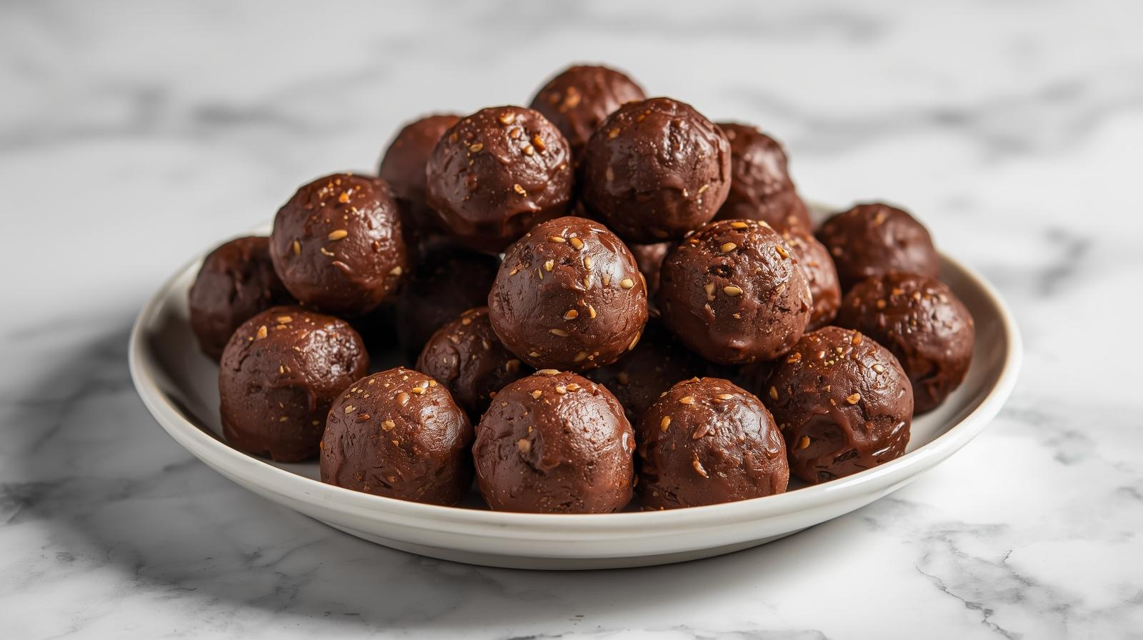 No-Bake Tahini Chocolate Energy Bites