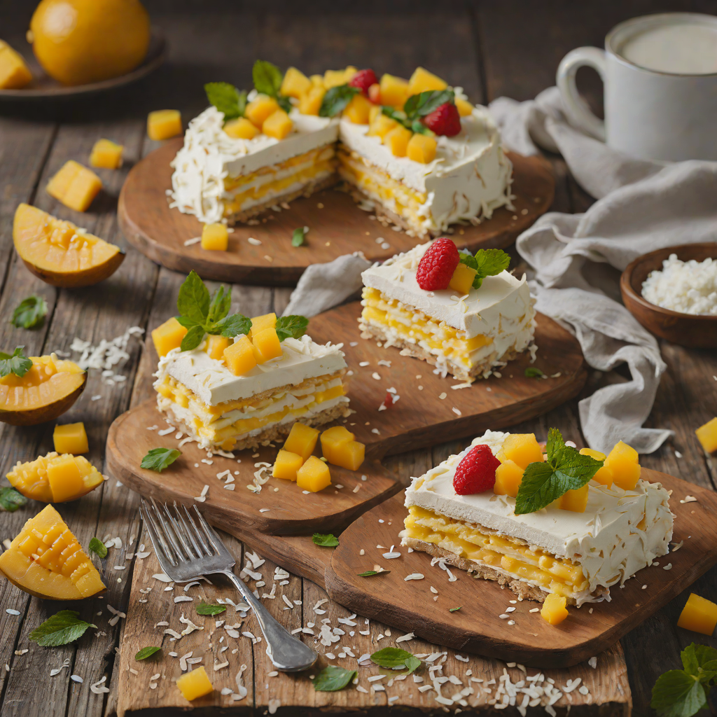 Five-Ingredient Coconut Mango Icebox Cake