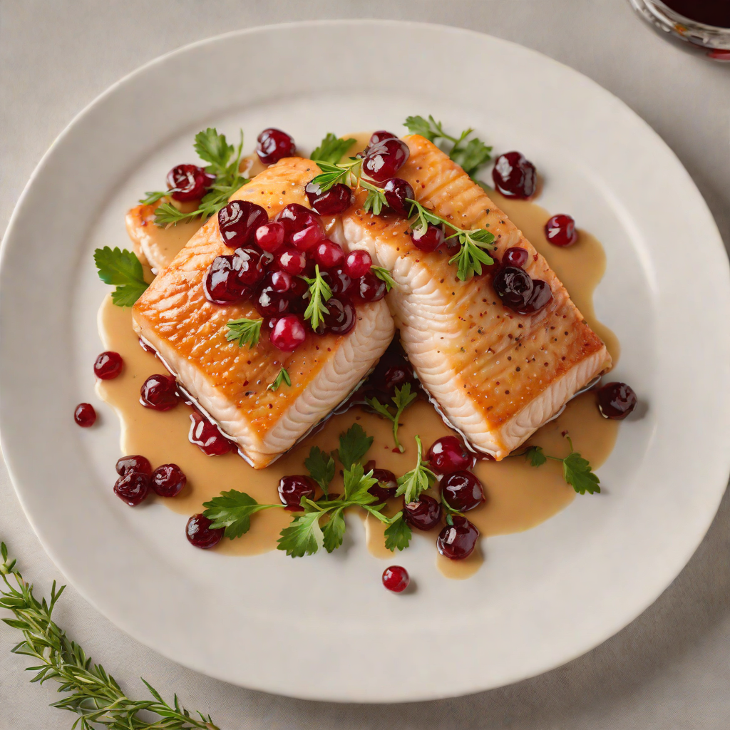 Pan-Seared Arctic Char with Brown Butter and Lingonberry Sauce