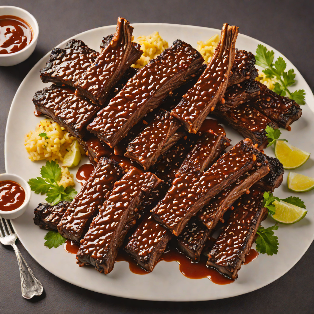 Grilled Texas-Style Beef Ribs with Spicy Tropical BBQ Glaze