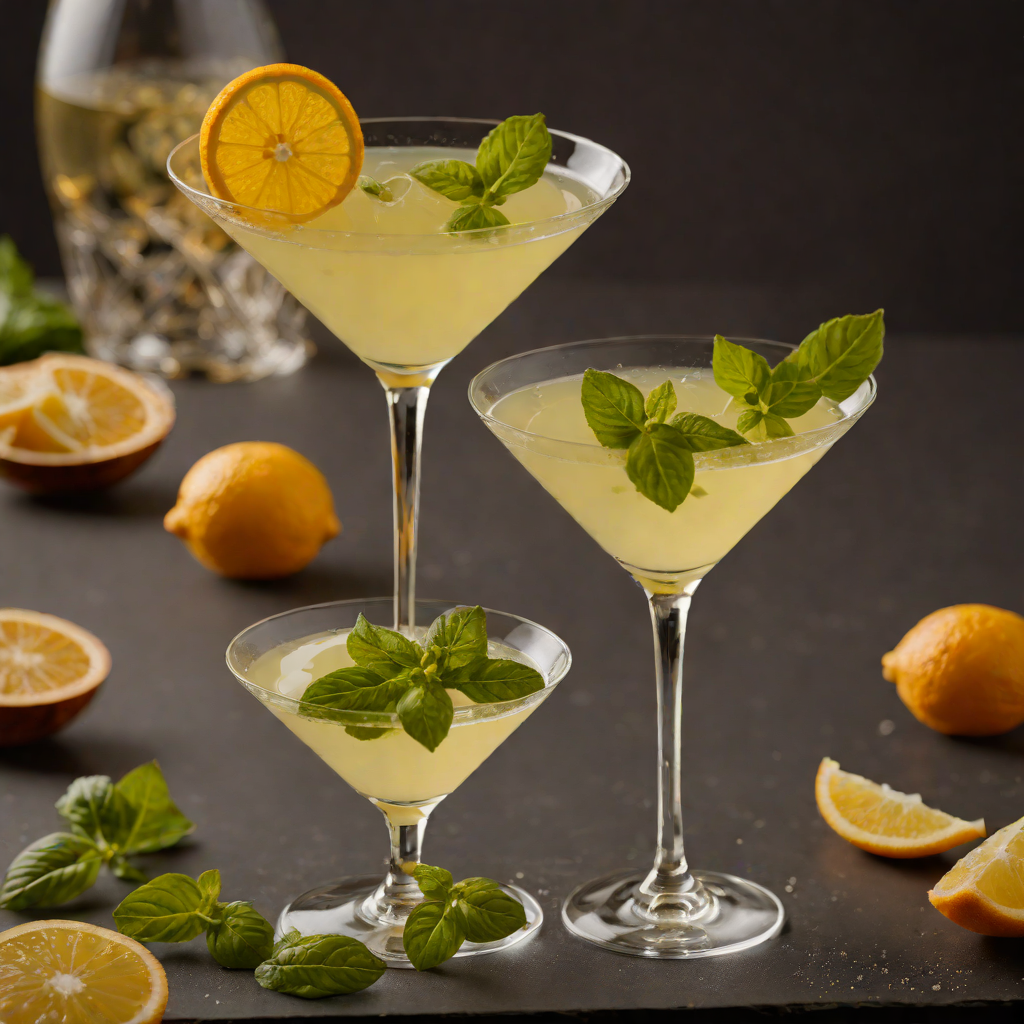 Citrus-Gin Martini with Basil Infusion