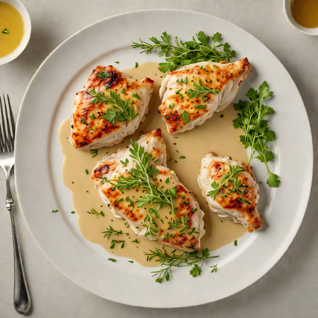 Pan-Seared Chicken with Hidden Herb and Garlic Butter Sauce