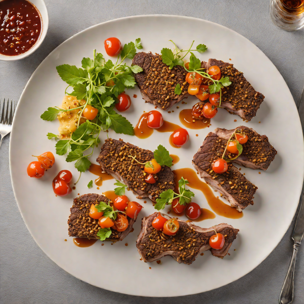 Macadamia-Crusted Kangaroo Steaks with Bush Tomato Chutney