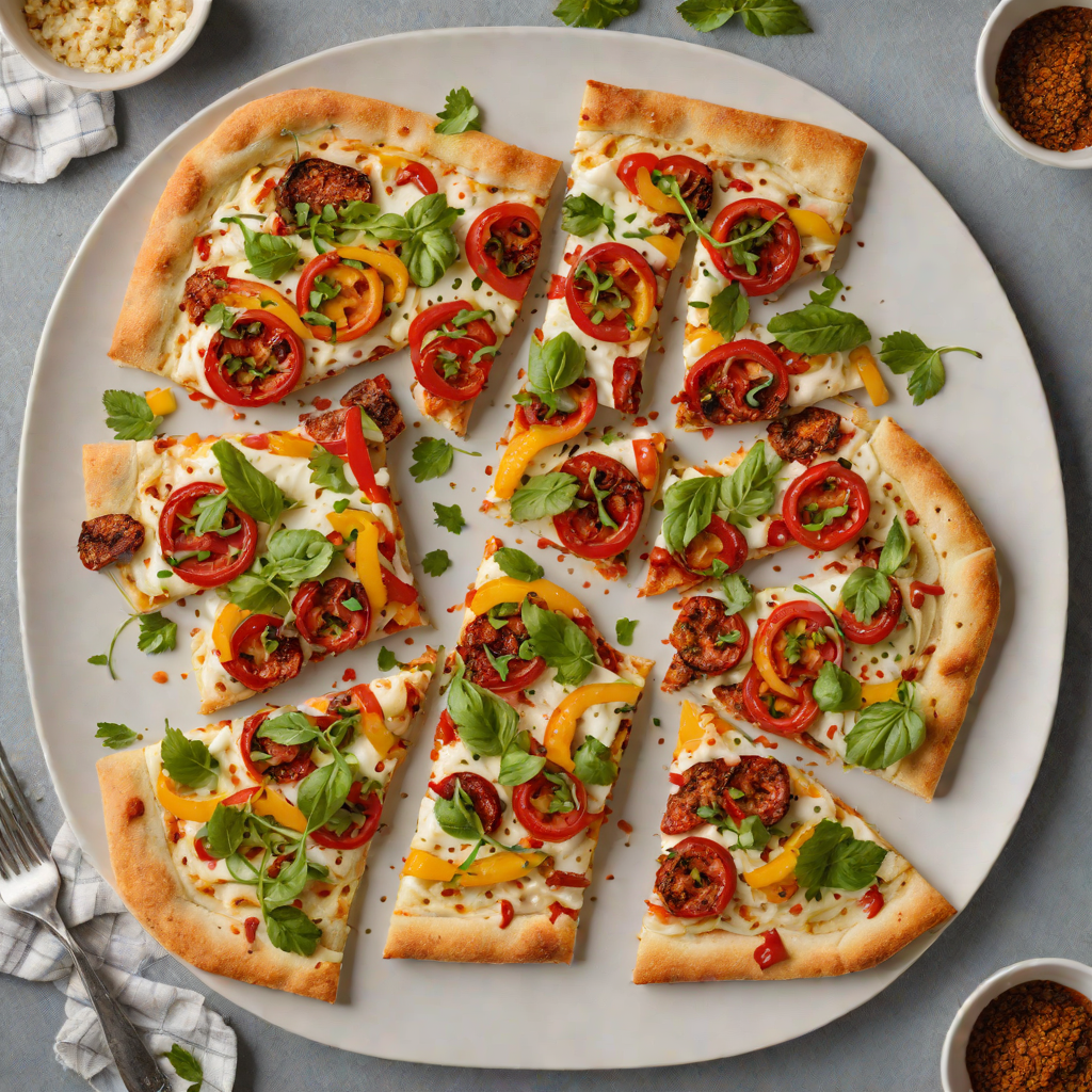 Spiced Chorizo and Manchego Flatbread with Charred Peppers