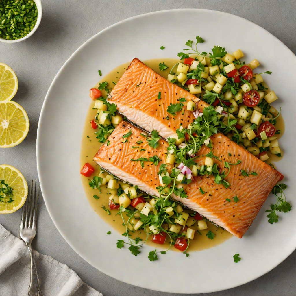 Pan-Seared Arctic Char with North Shore Herb Salsa Verde
