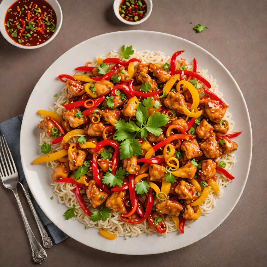 Stir-Fried Sweet Chili Chicken with Bell Peppers