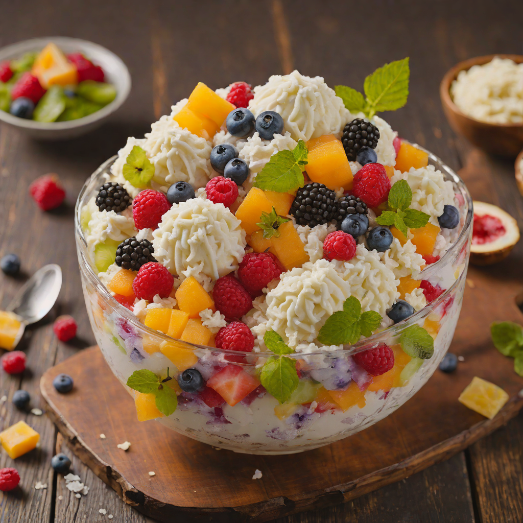 Halo-Halo Inspired Shaved Ice with Sweet Fruits and Cream