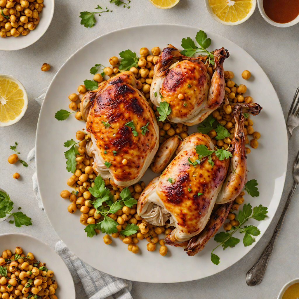 Harissa-Roasted Chicken with Chickpeas and Preserved Lemon