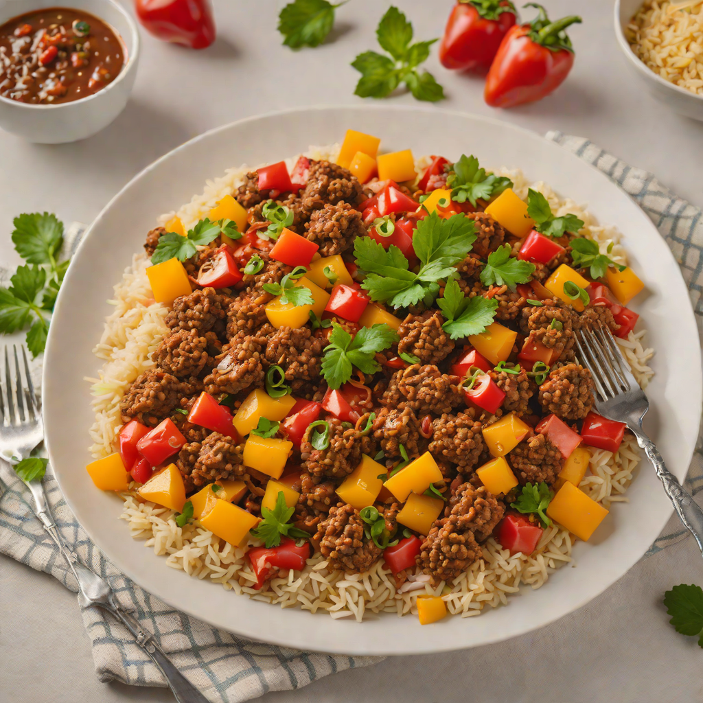 Nigerian-Inspired Spicy Ground Beef Stew with Bell Peppers