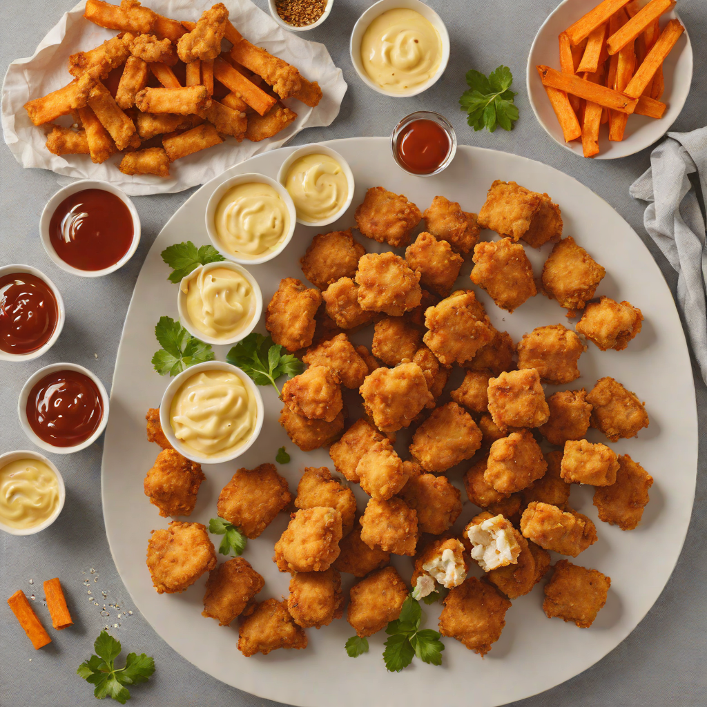Sheet Pan Chicken Nuggets with Sweet Potato Fries