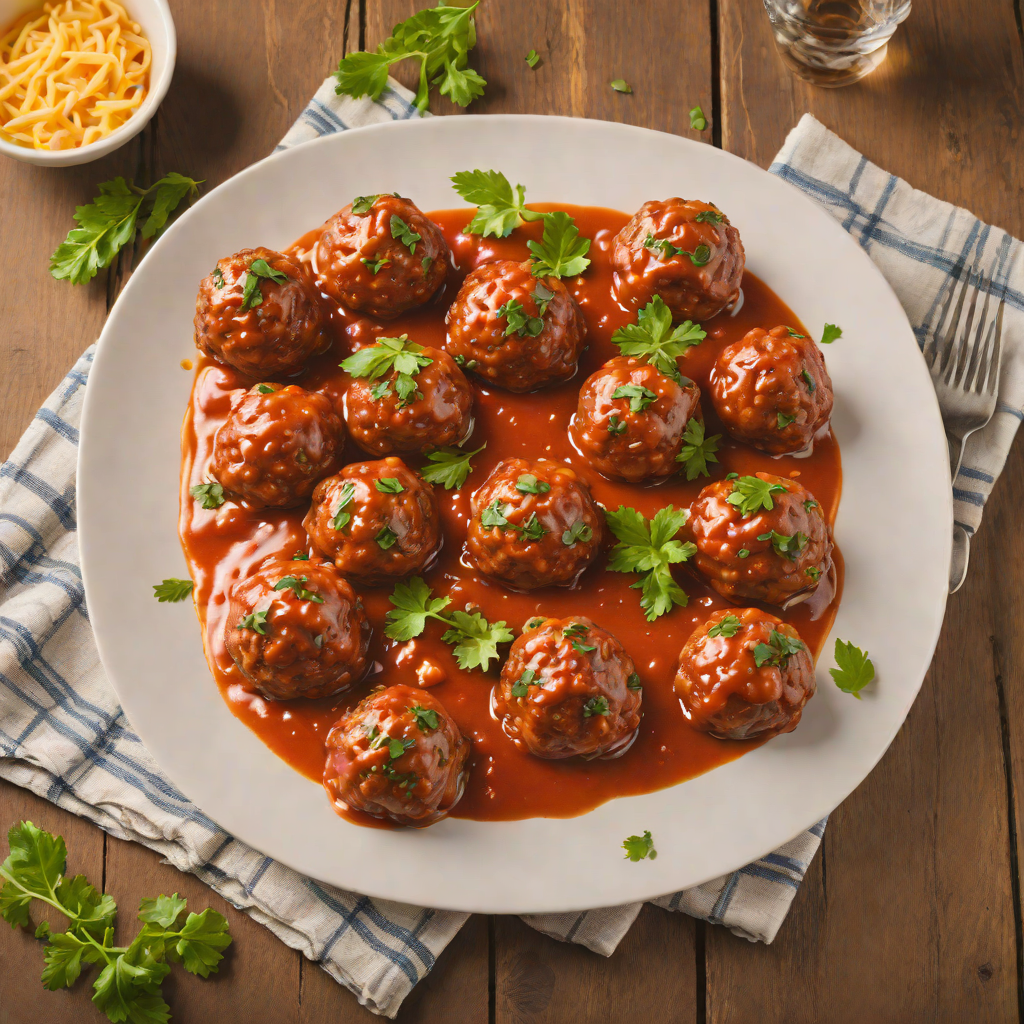 Baked Cheddar-Stuffed Meatballs with Tomato Sauce