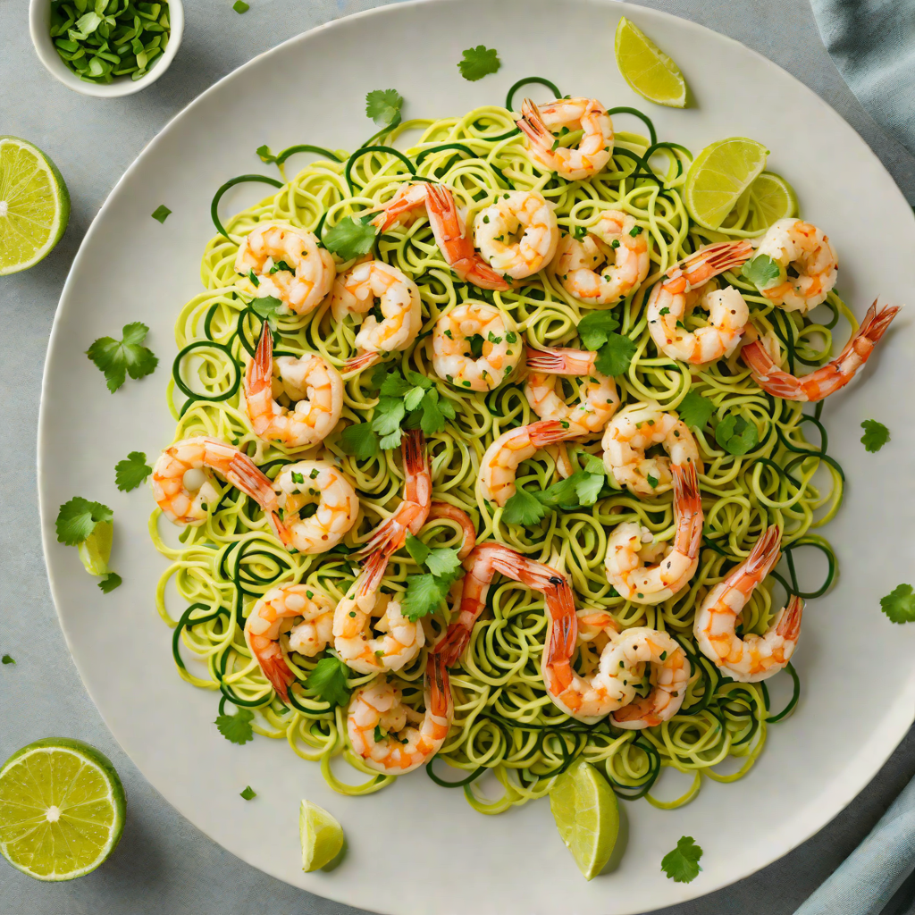 Cilantro-Lime Shrimp Sauté with Zucchini Noodles