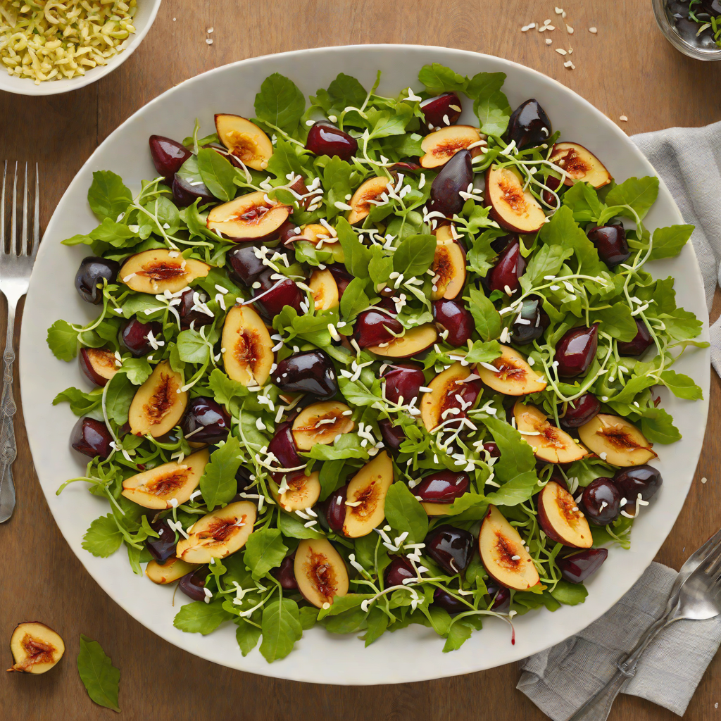 Macadamia Nut and Davidson’s Plum Salad with Finger Lime Vinaigrette
