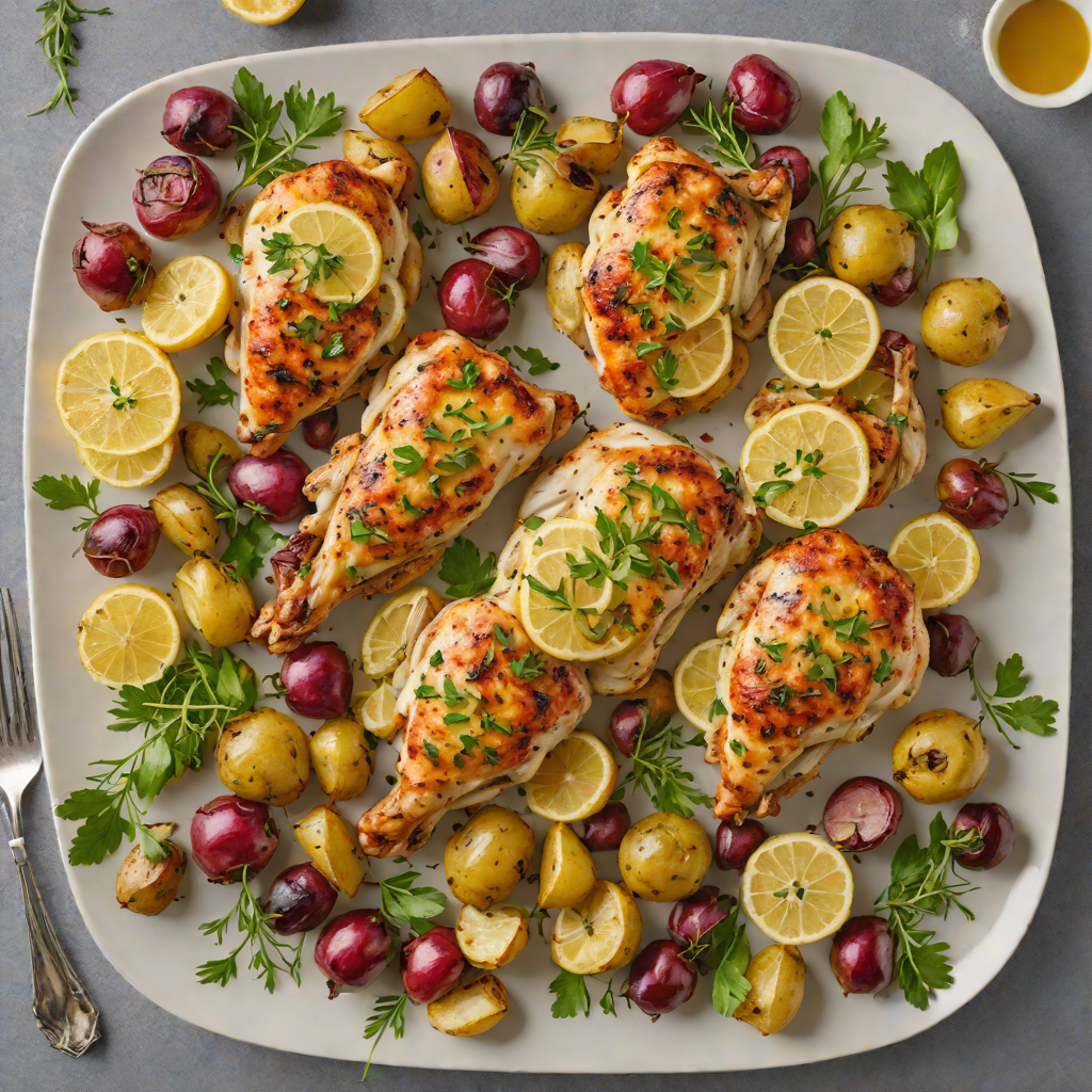 Sheet Pan Lemon-Garlic Chicken with Roasted Baby Potatoes