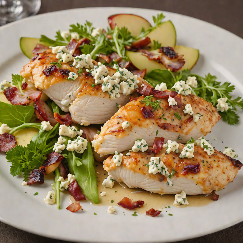 Pan-Seared Applewood Chicken with Blue Cheese and Bacon