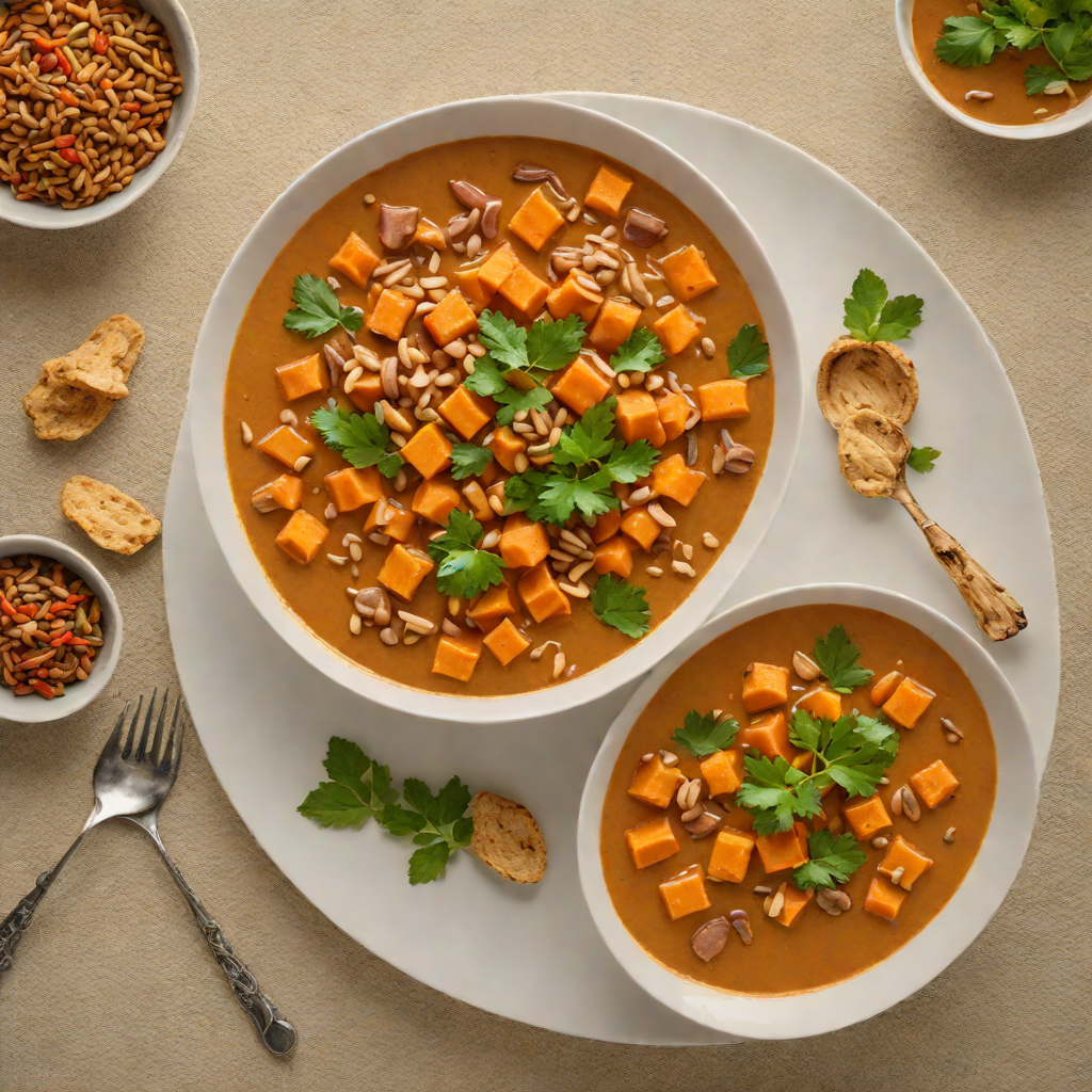 Benue-Inspired African Peanut Stew with Sweet Potatoes