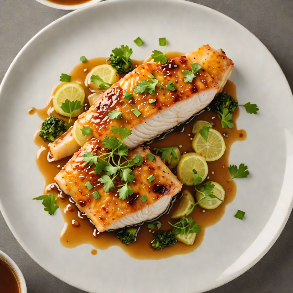 Pan-Seared Miso-Glazed Cod with Ginger Scallion Sauce
