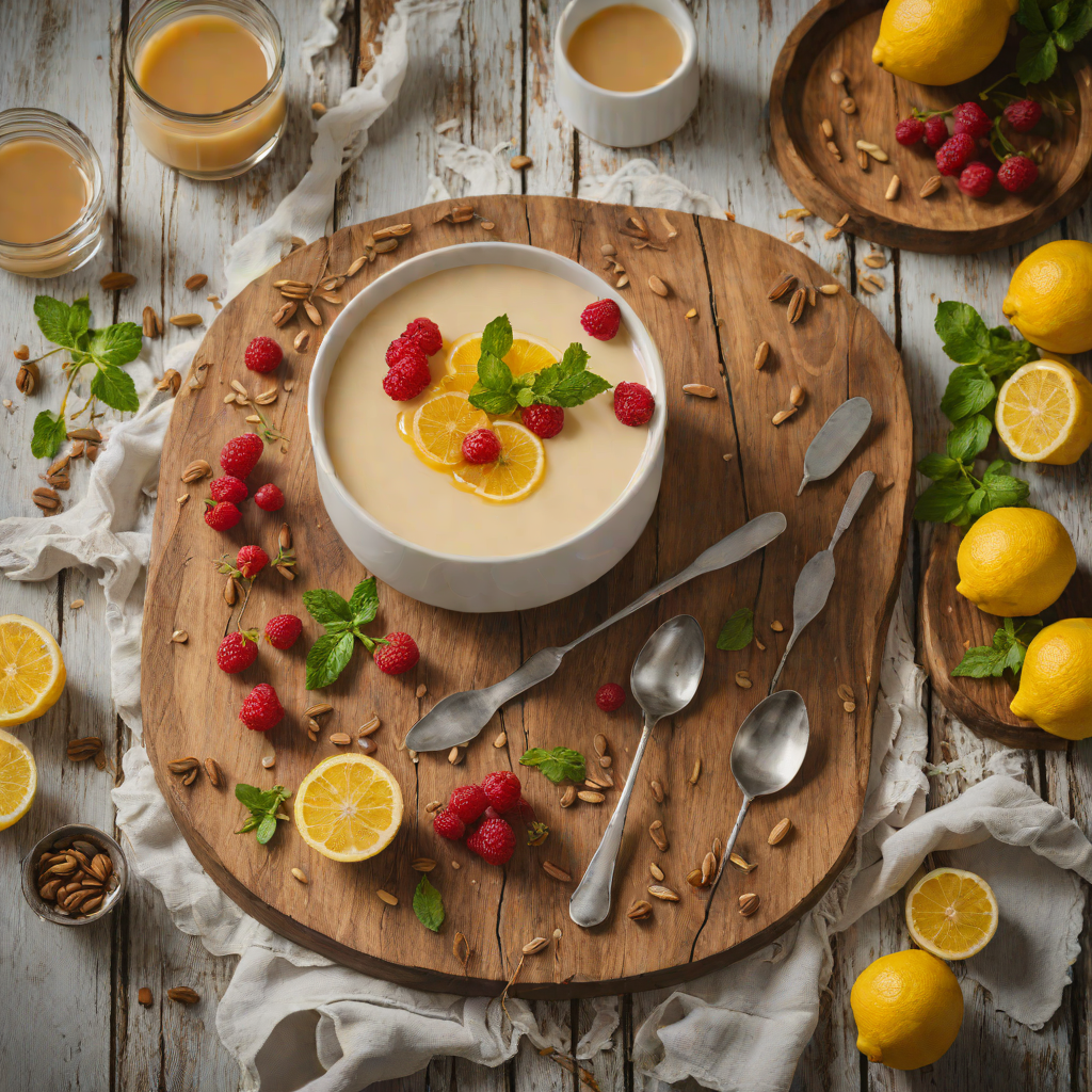 Baked Honey-Lemon Yogurt Panna Cotta