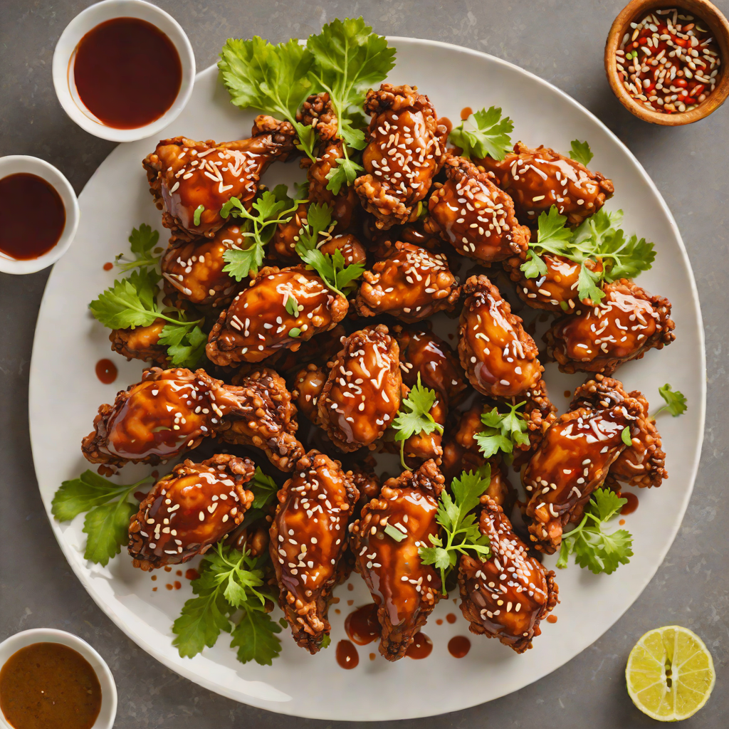 Korean-Style Twice-Fried Chicken with Spicy Gochujang Glaze