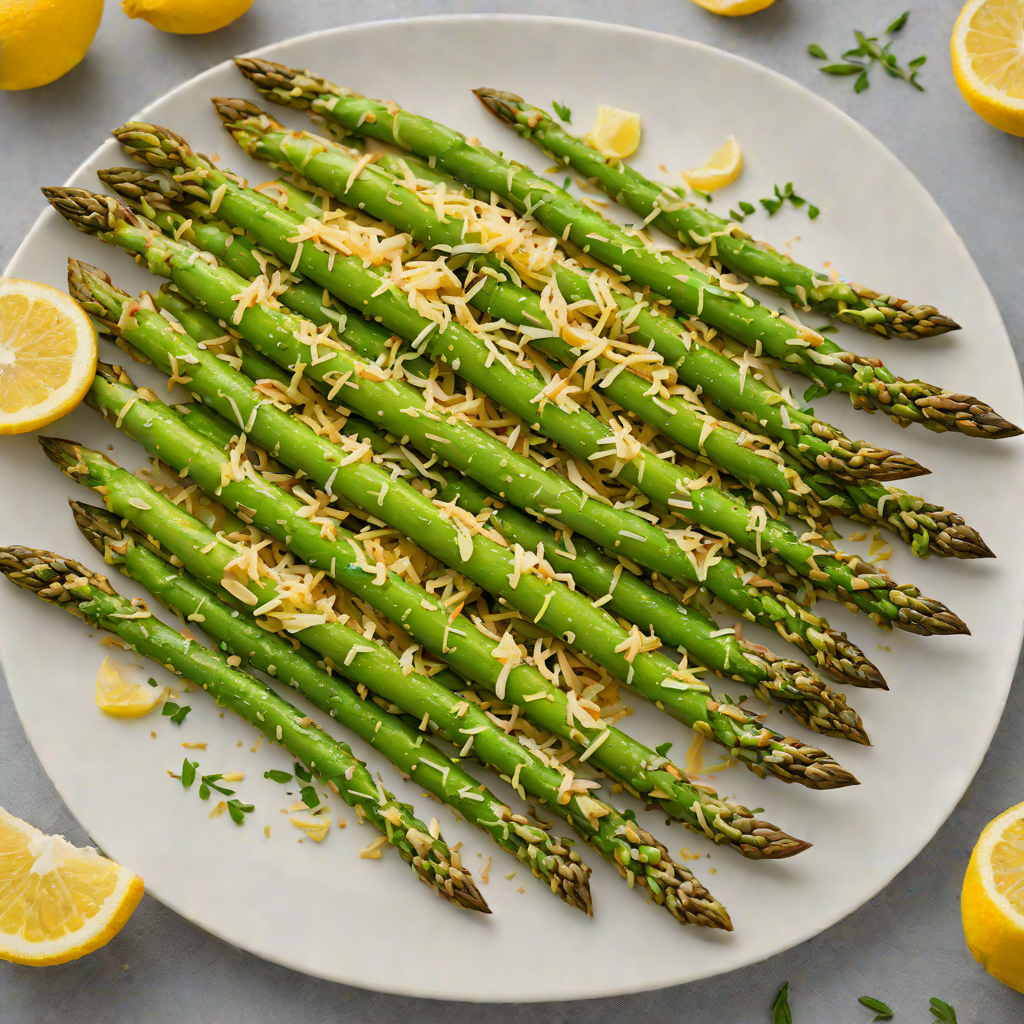 Baked Parmesan Asparagus with Lemon Zest