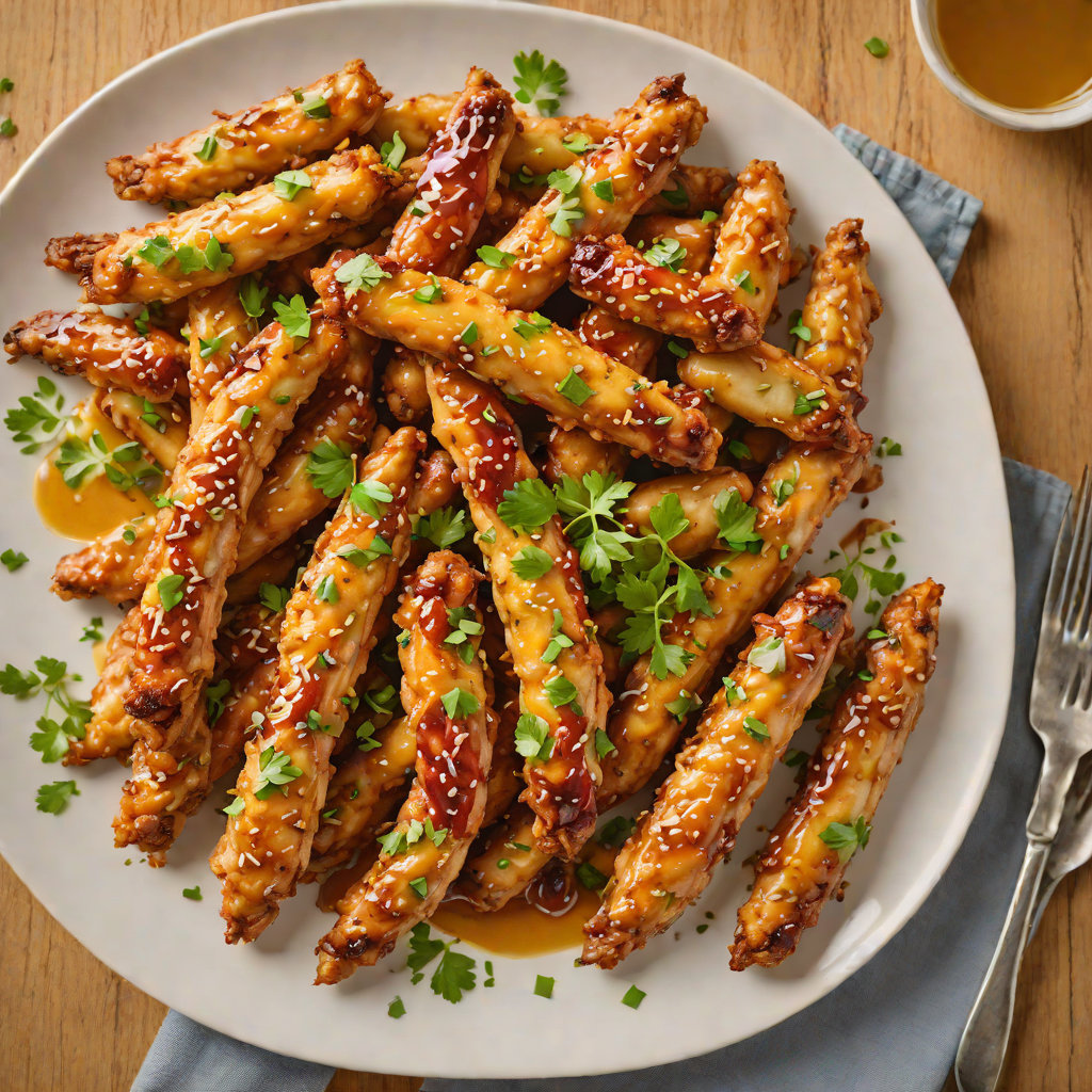 Oven-Baked Honey Garlic Chicken Strips