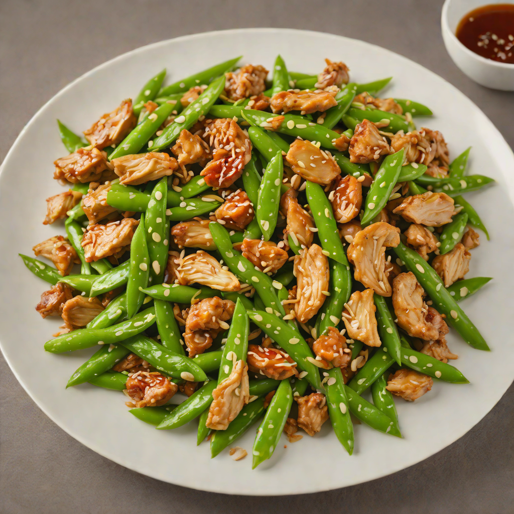 Quick Stir-Fry Chicken with Ginger and Snow Peas