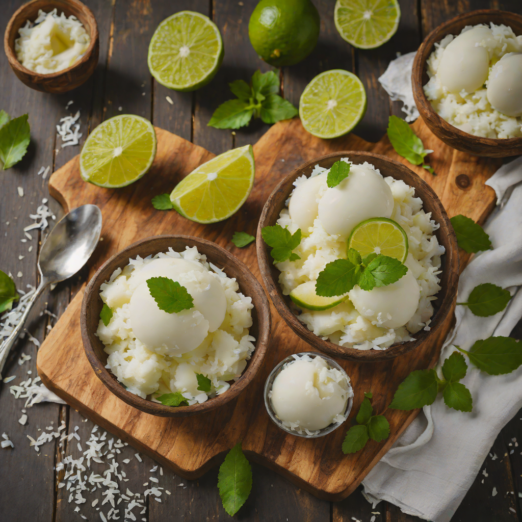 Five-Ingredient Coconut Lime Sorbet