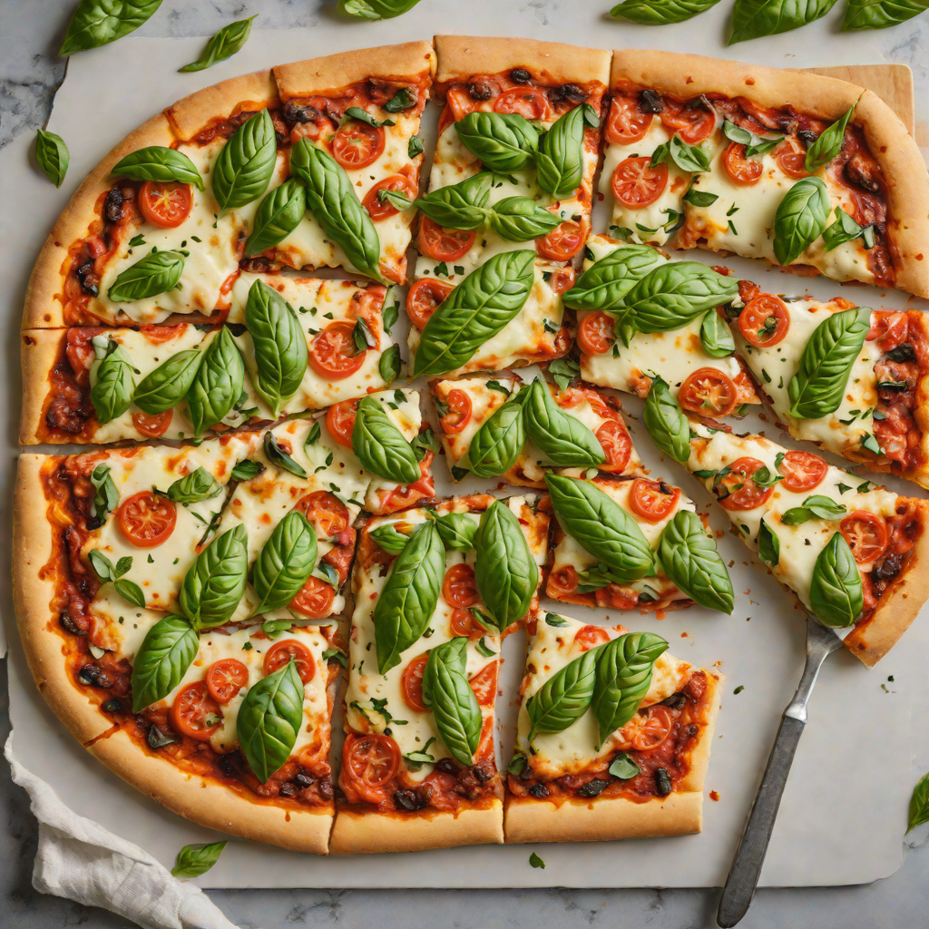 Simple Sheet Pan Margherita Pizza with Fresh Basil