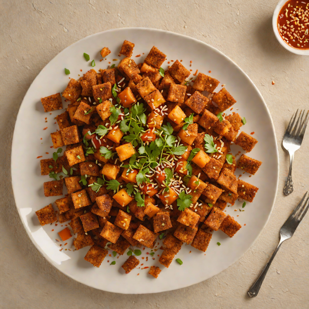 Toasted Injera Croutons with Berbere and Toasted Sesame