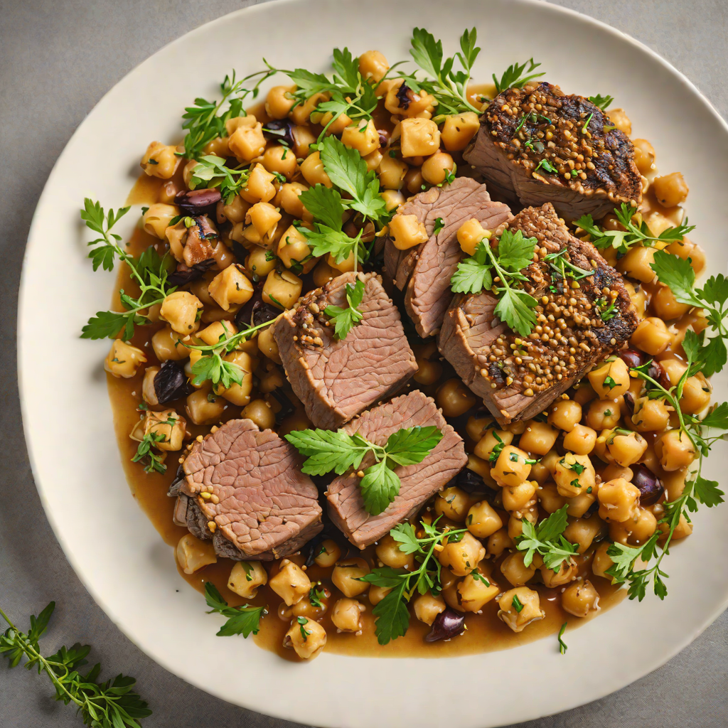Slow-Cooked Mediterranean Lamb with Chickpeas and Herbs