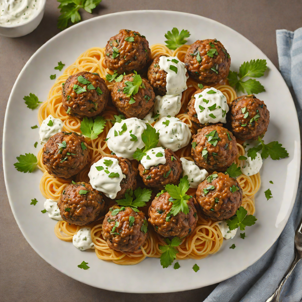 Herbed Mediterranean Lamb Meatballs with Tzatziki Sauce