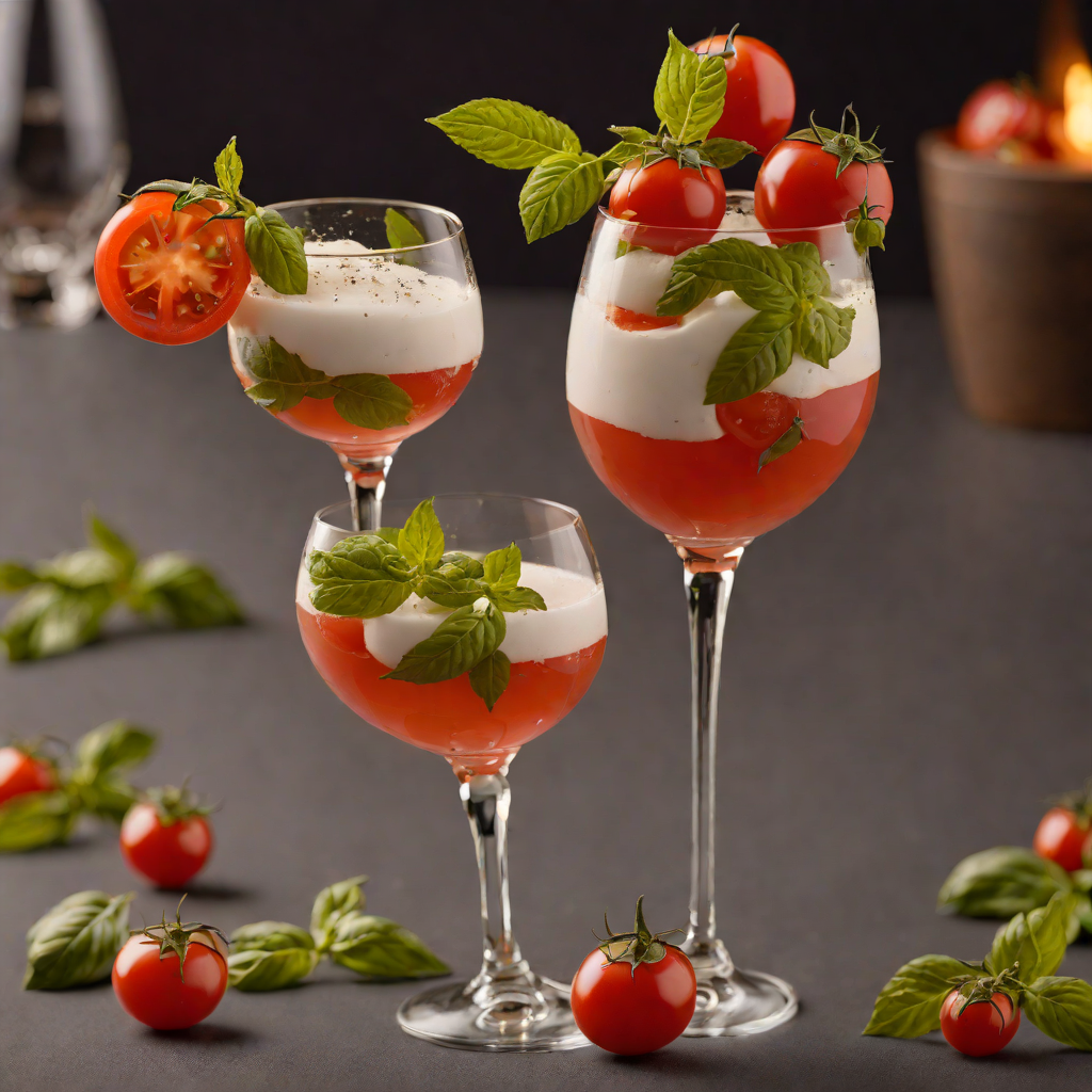 Mozzarella-Infused Tomato Basil Spritz