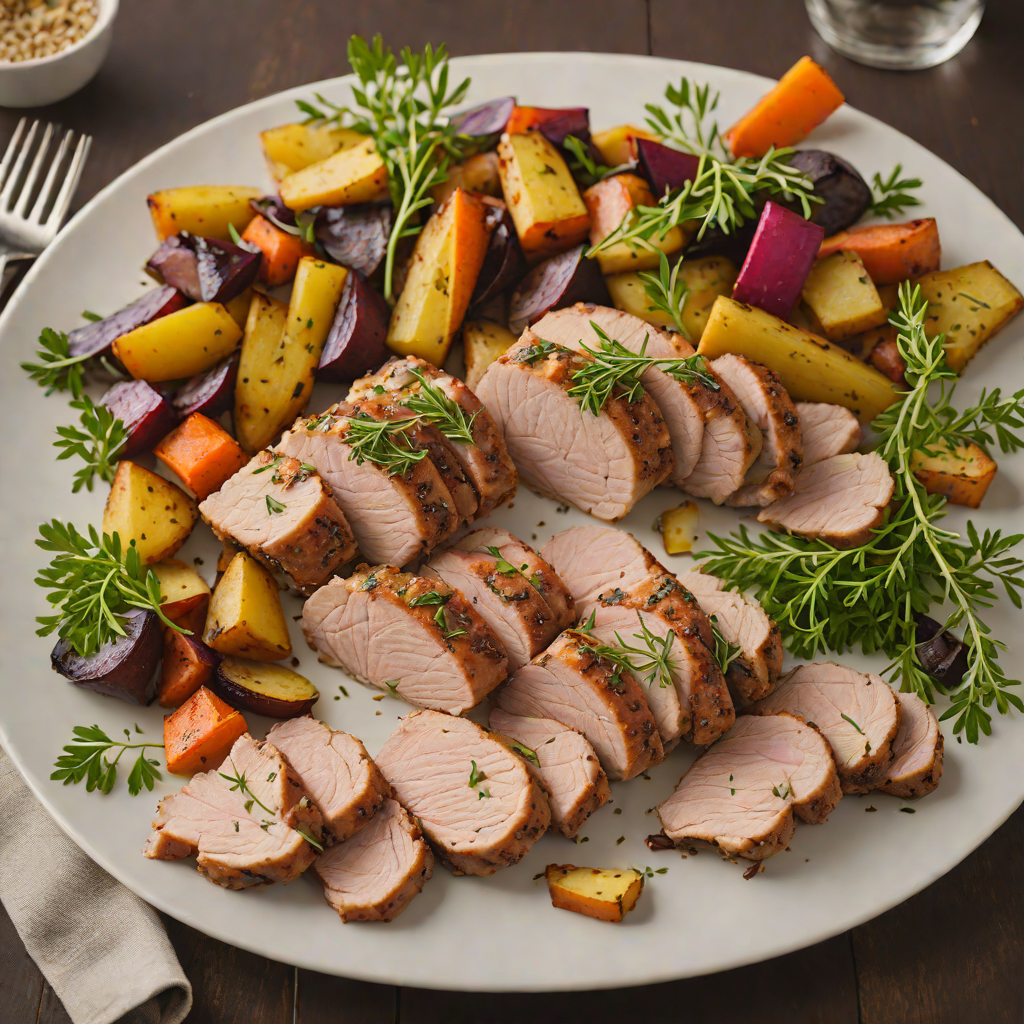 Herb-Rubbed Pork Tenderloin with Roasted Root Vegetables