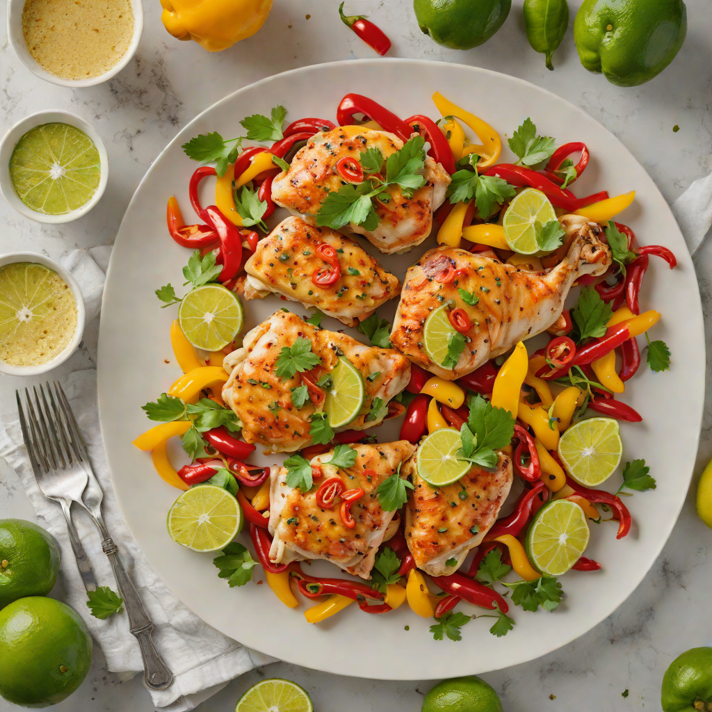 Sheet Pan Honey-Lime Chicken with Bell Peppers