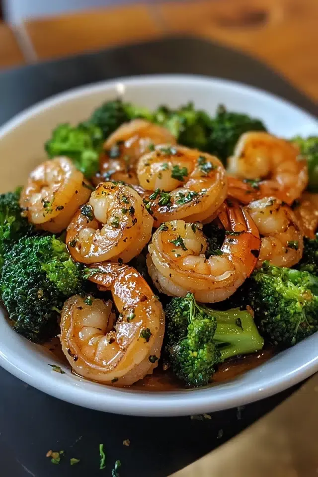 Garlic Shrimp Stir-Fry with Broccoli and Ginger