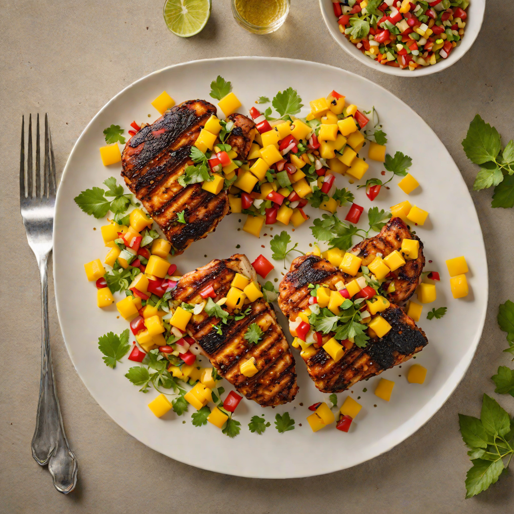 Weeknd-Style Blackened Chicken with Spicy Mango Salsa