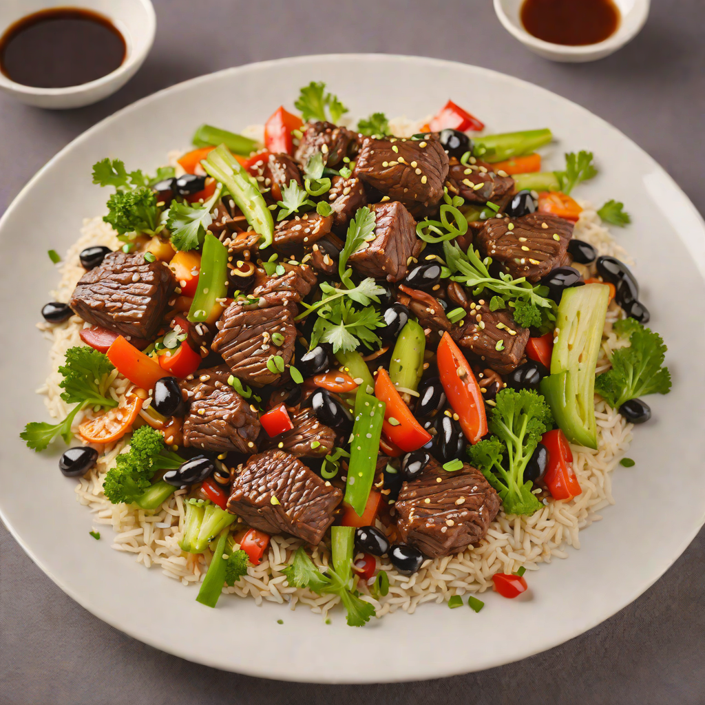 Stir-Fried Beef with Black Bean Sauce and Crisp Vegetables
