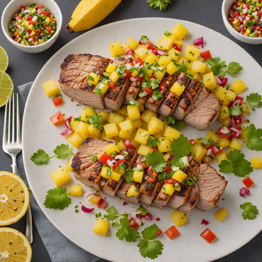 Citrus-Spiced Caribbean Jerk Pork Tenderloin with Pineapple Salsa