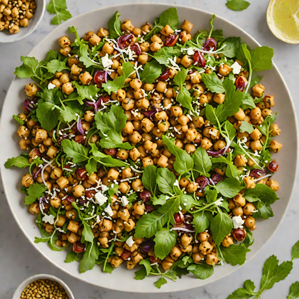 Roasted Chickpea and Za'atar Salad with Tahini Dressing