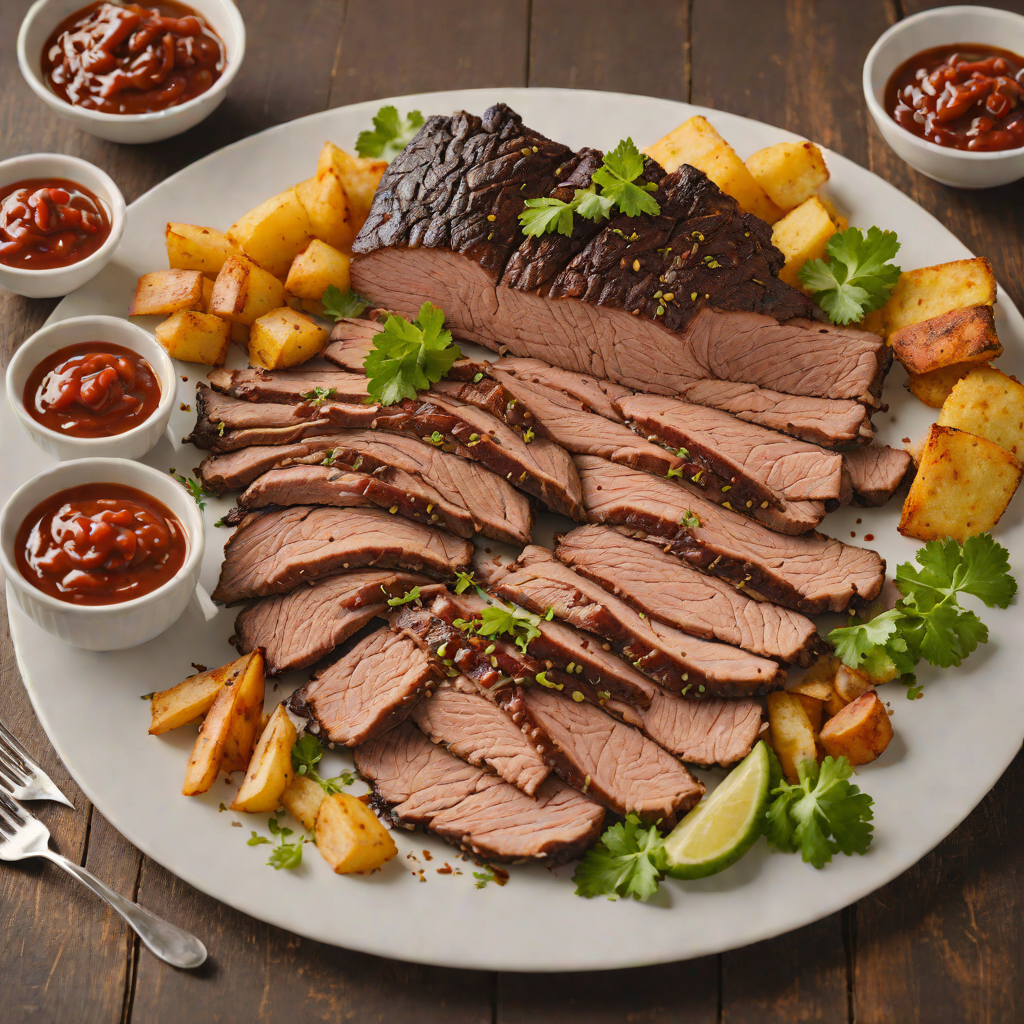 Slow-Smoked Texas-Style Beef Brisket with Latin-Inspired Sides