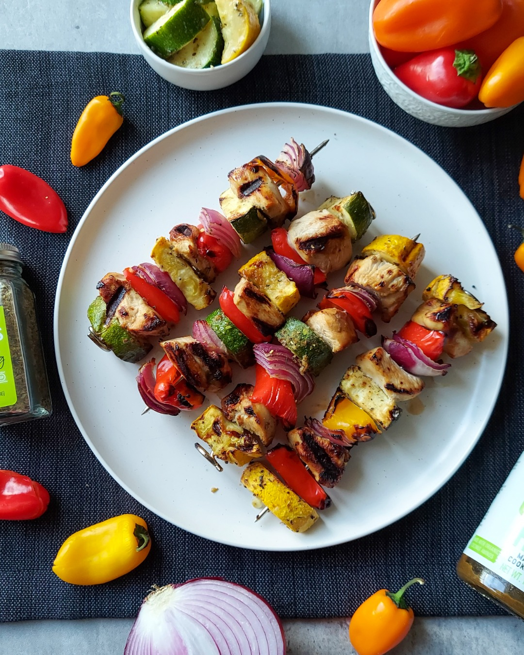 Zesty Citrus-Glazed Chicken Skewers with Bell Peppers