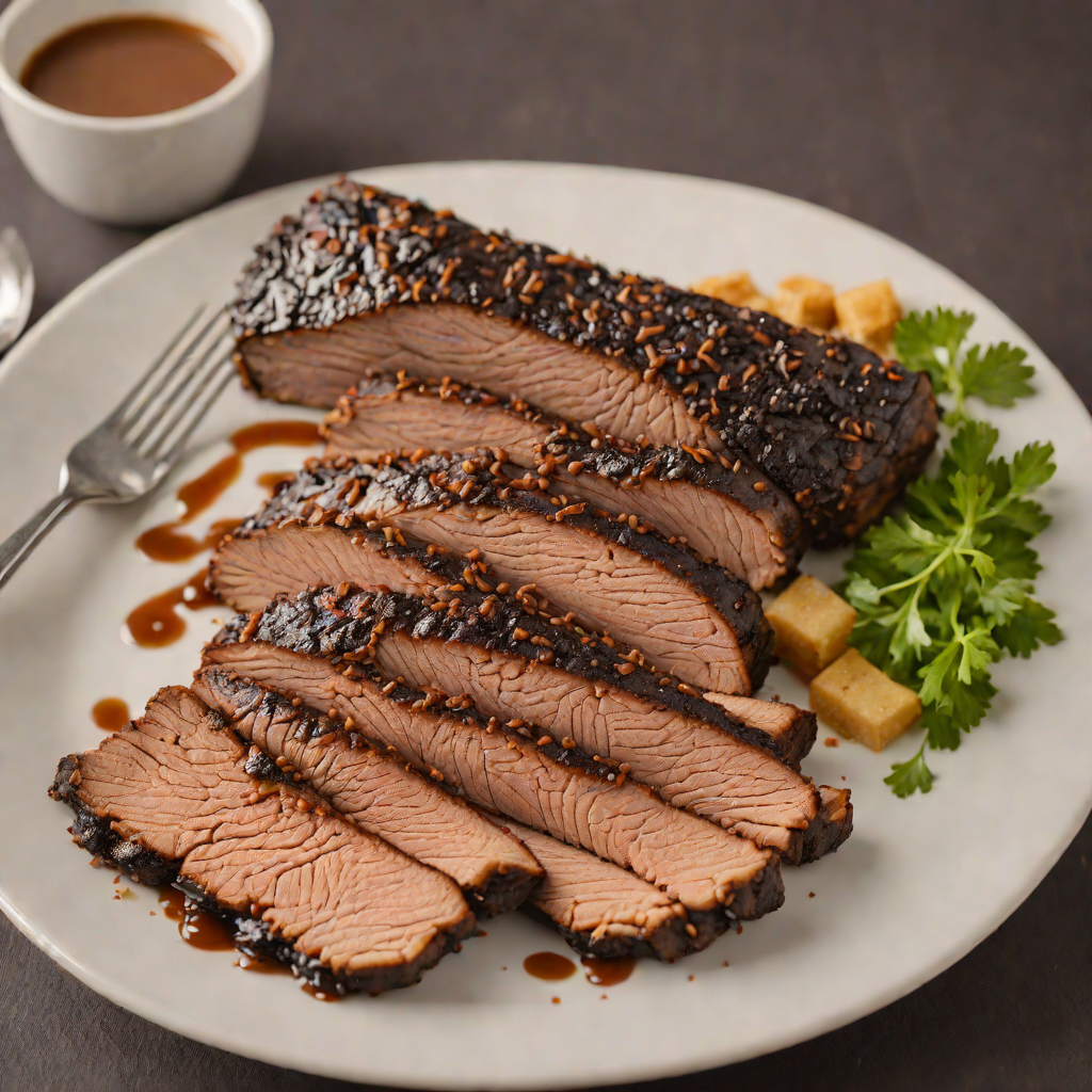 Slow-Smoked Brisket with Coffee and Brown Sugar Rub