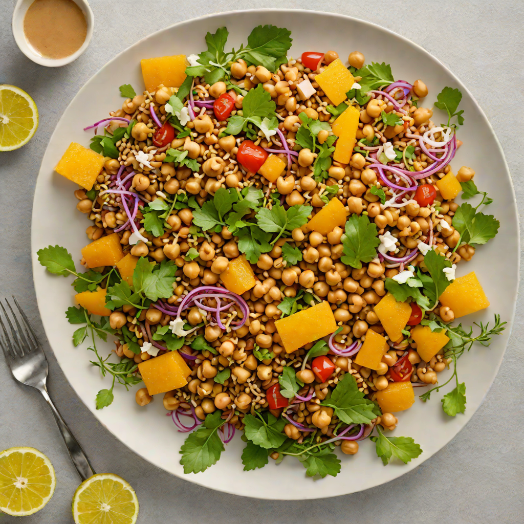 Steamed Teff and Chickpea Salad with Citrus Dressing