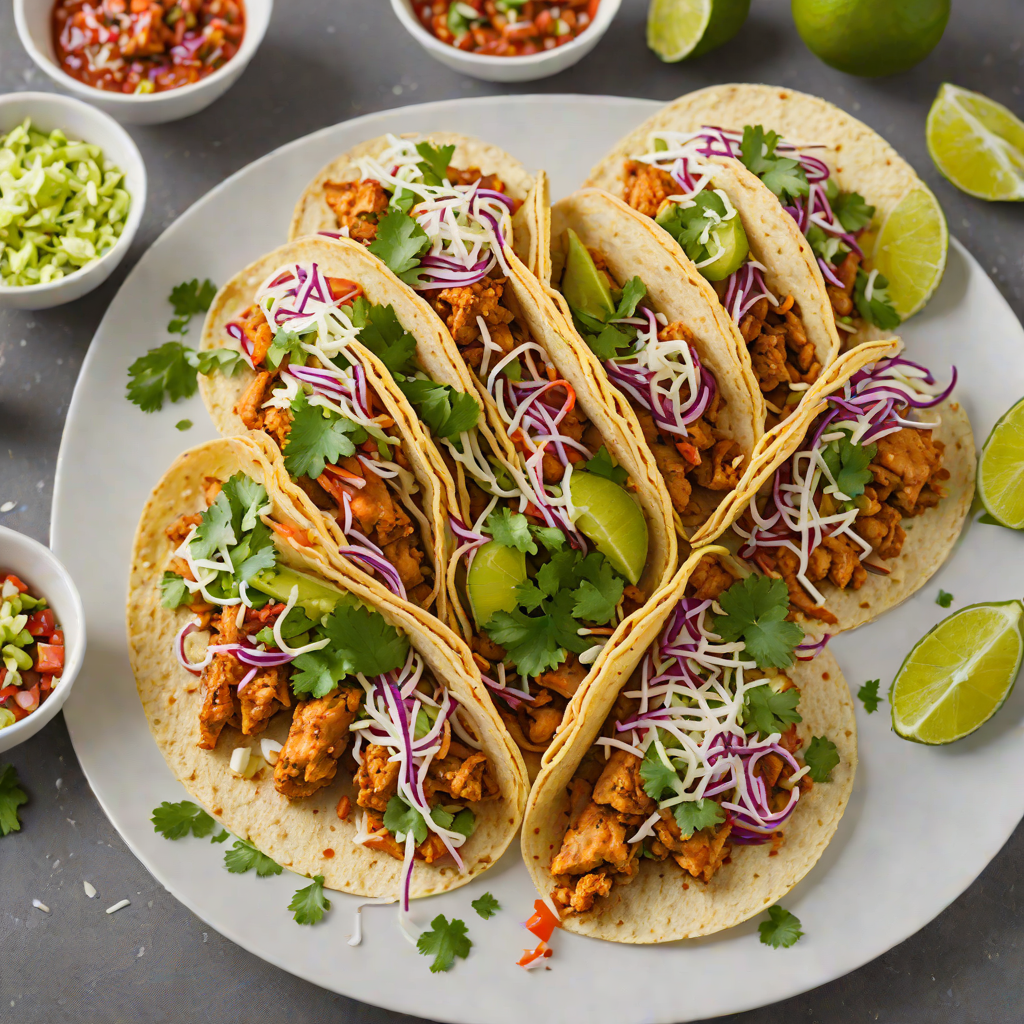 Spicy Tex-Mex Chicken Tacos with Cilantro Lime Slaw