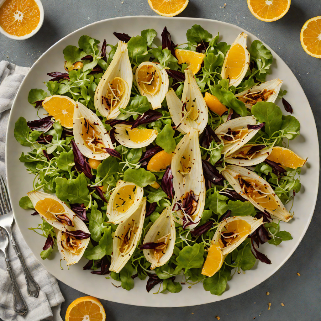 Charred Endive and Orange Salad with Bitter Citrus Dressing