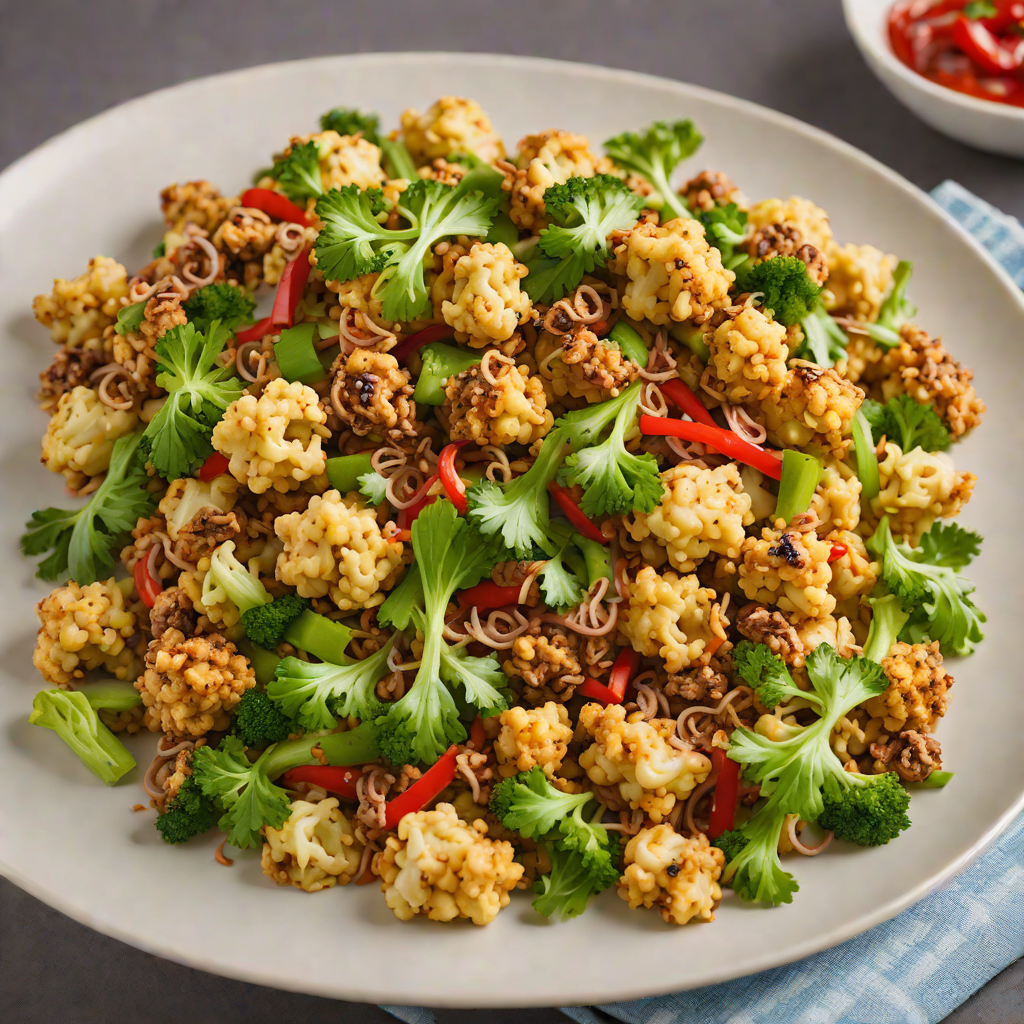 Spicy Cauliflower Stir-Fry with Ground Pork