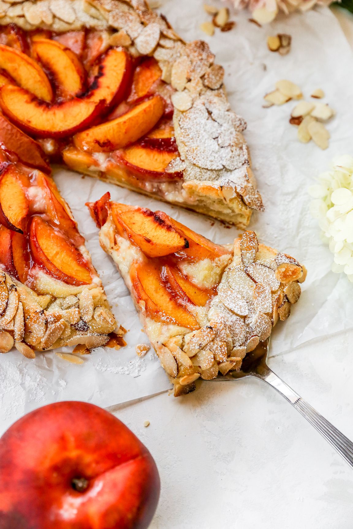 Pan-Seared Peach Galette with Almond Crust