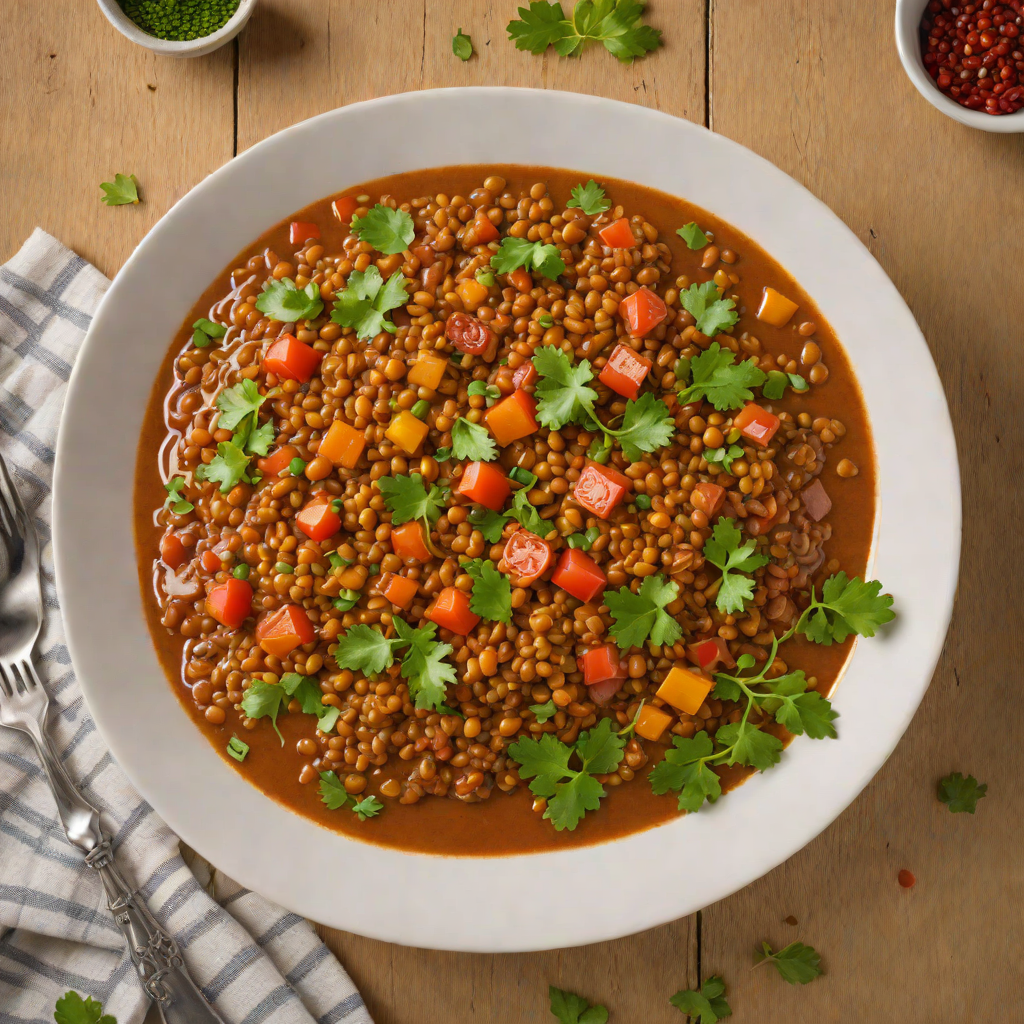Ethiopian-Inspired Spiced Lentil Stew with Berbere and Tomato