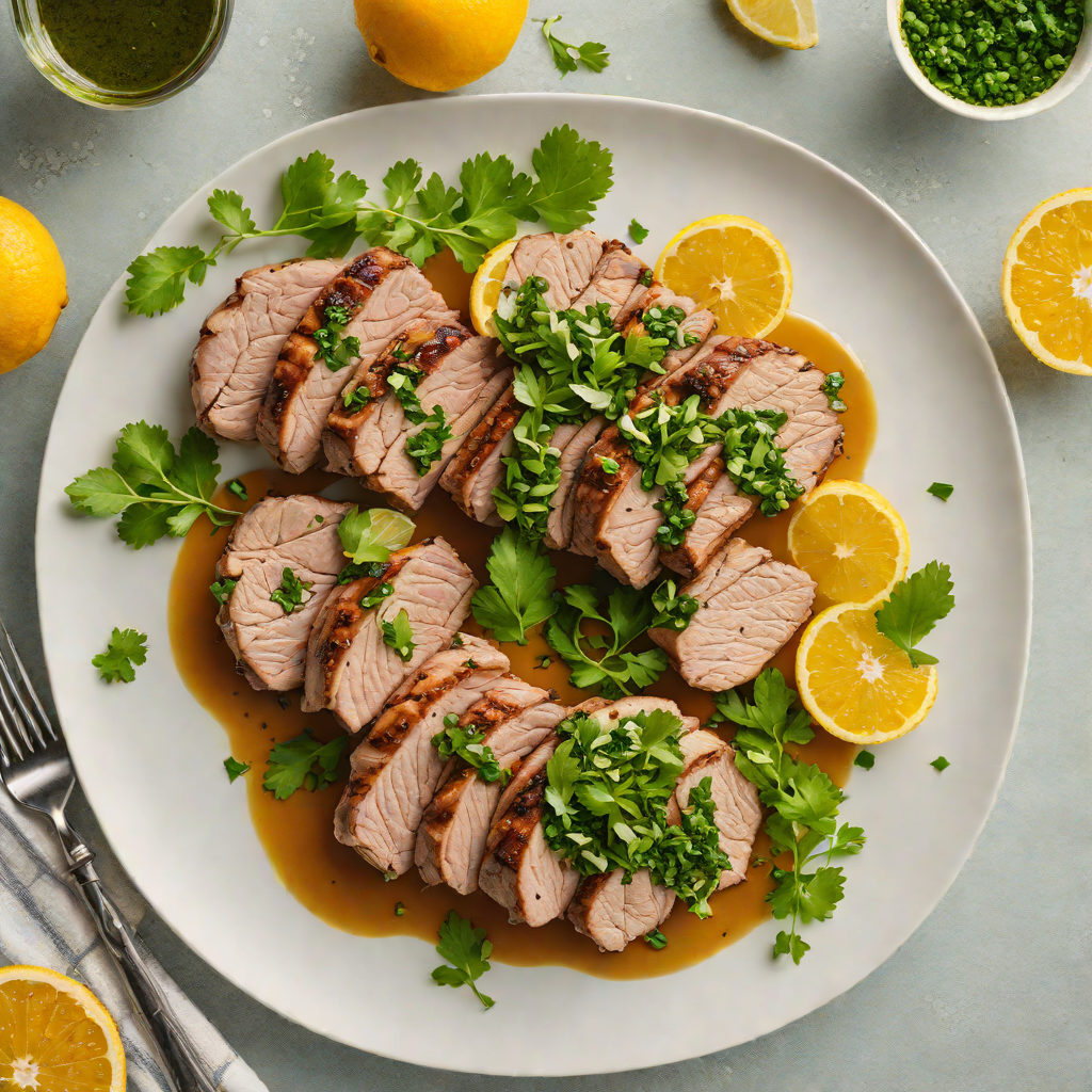 Grilled Citrus-Marinated Pork with Chimichurri