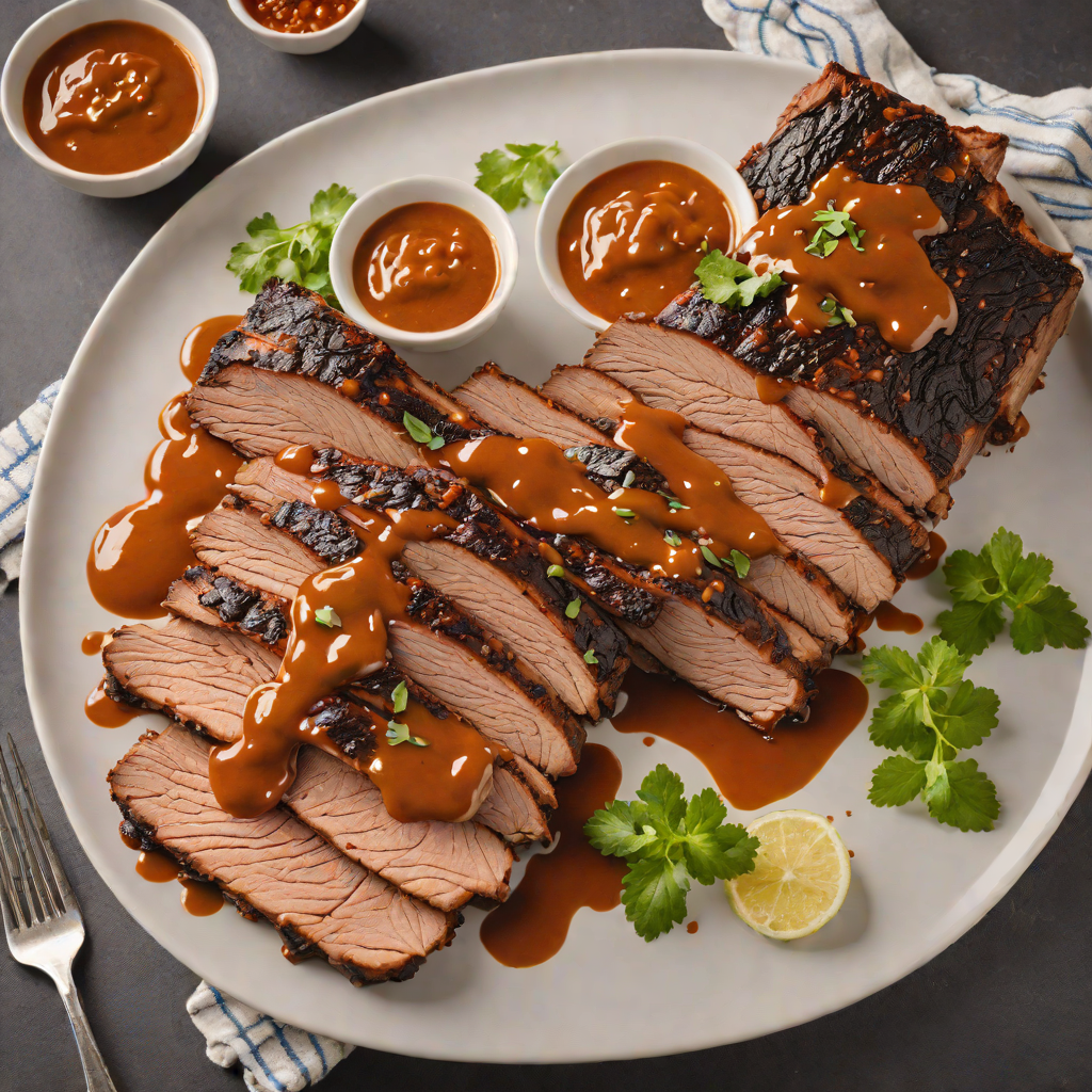 Slow-Smoked Texas-Style Brisket with Latin-Inspired Mojo Sauce